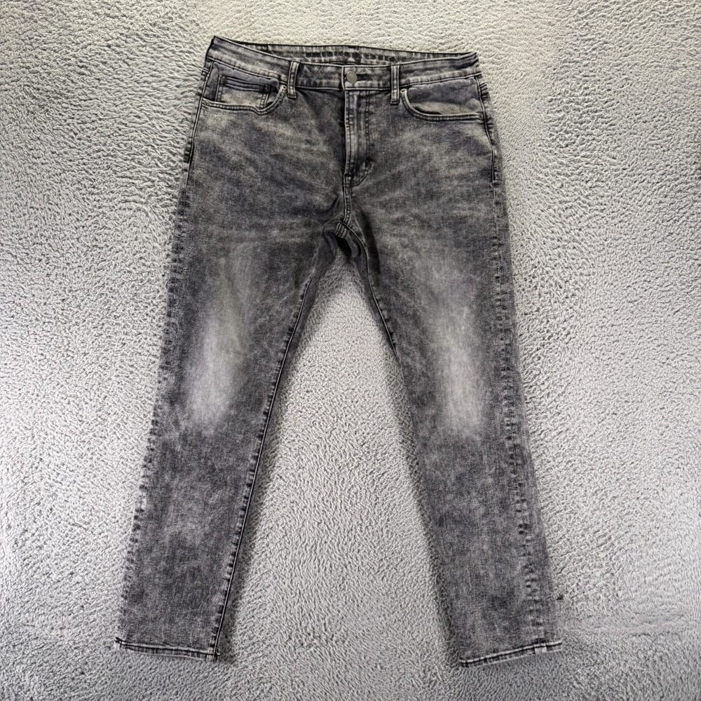 American Eagle Outfitters Flex Jeans Mens 36x32 Gray Denim Straight Leg Stretch